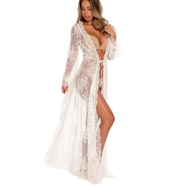 

women's sun protection embroidered lace loose long sleeve summer cardigan blouse shirt cover up white blouse women, White;black