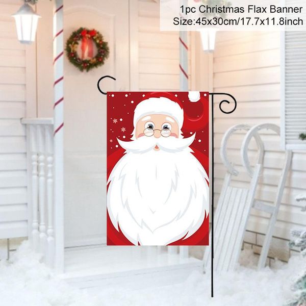 

45x30см льна рождественская дверь баннер флаг с рождественским рождественским украшениями для домашних рождественских украшений рождественск