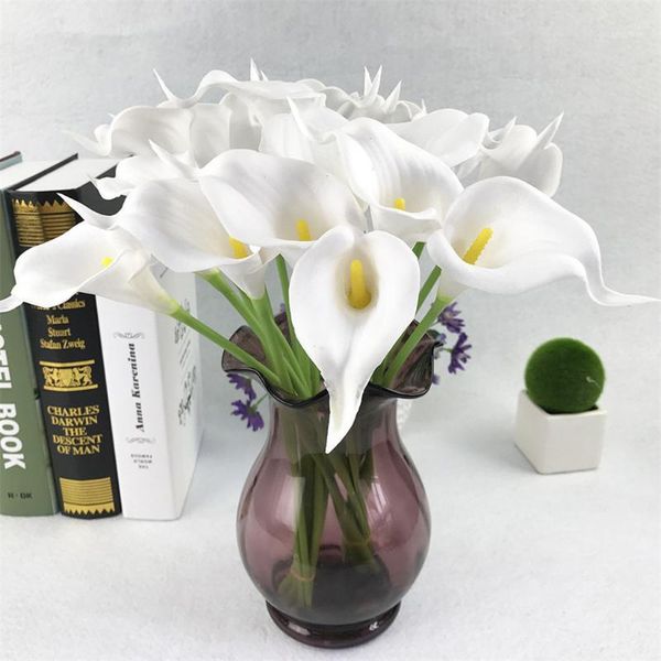 

2019 new style 20pcs mini artificial calla lily fake flower wedding home decor bouquet bedroom living room accessories1
