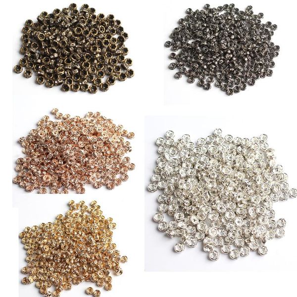 

оптовая 100 шт. 4 мм металлические покрытые металлическими покрытыми хрустальными горный хрусталь ронденцеллер шарики для ювелирных изделий