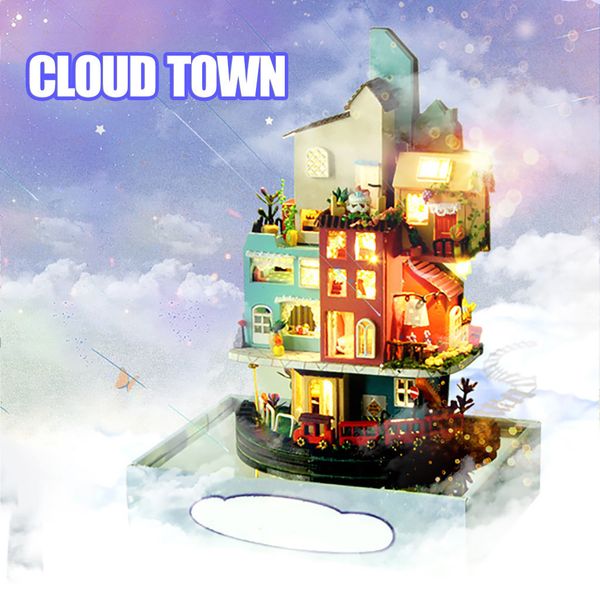 

diy dollhouse toy wooden doll houses miniature dollhouse furniture kit toy for children furniture sets valentines birthday gifts y200704