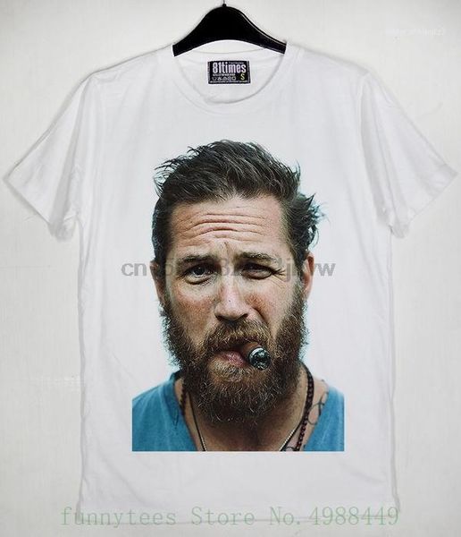 

edward tom hardy smoke hollywood actor white t shirt s - xxl couple homme hipster new1, White;black