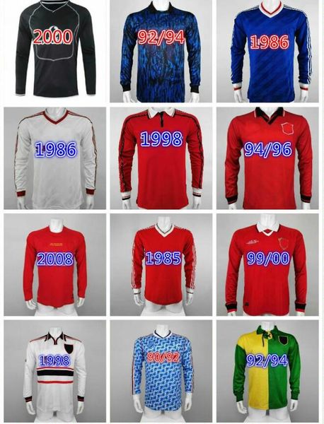 

retro 2002 united ronaldo soccer jersey football man giggs scholes beckham cantona solskjaer 06 07 08 94 96 97 98 99 86 88 1990, Black;yellow