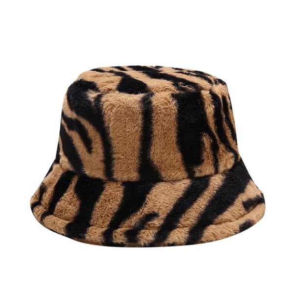 

wide brim hats men women winter warm windproof stripes print thermal plush hat fisherman basin cap bucket outdoor fashion accessories, Blue;gray
