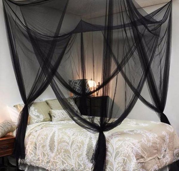 

4 doors open 4 corner square bed canopy netting rectangle elegant mosquito net foldable sleeping bed jllvgn outbag2007