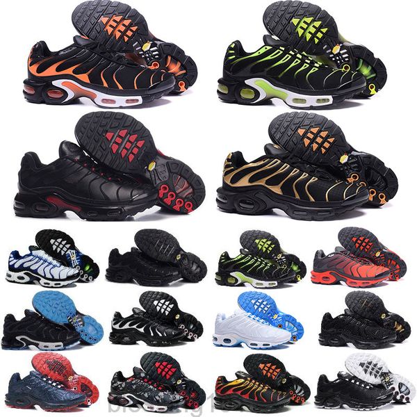 

2019 designer mercurial tn men shoes fashion womens sneakers chaussures femme tn kpu triple s sports trainers cushion sizes eur40-47 bt11, Black