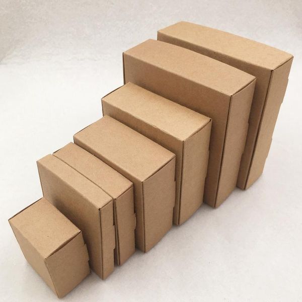 

24pcs/lot 7 sizes small kraft cardboard packing gift box handmade soap candy for wedding decorations event party jllozi