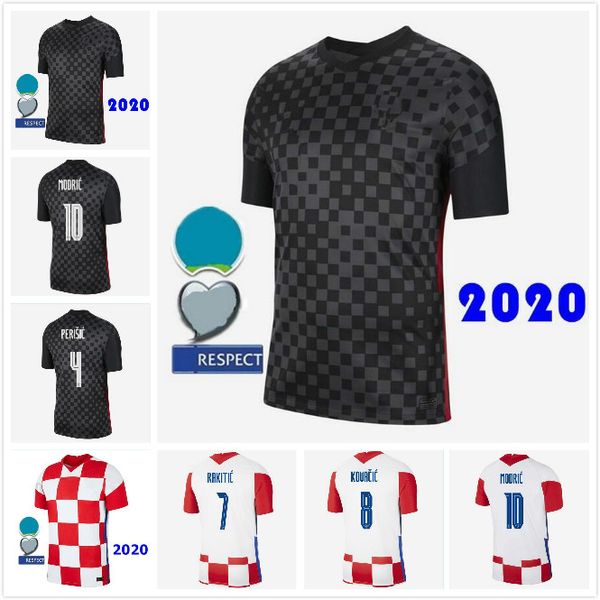 

man + kids 20 21 croacia soccer jersey croacia modric mandzukic 2020 2021 camisetas perisic rakitic kramaric home away uniform, Black;yellow