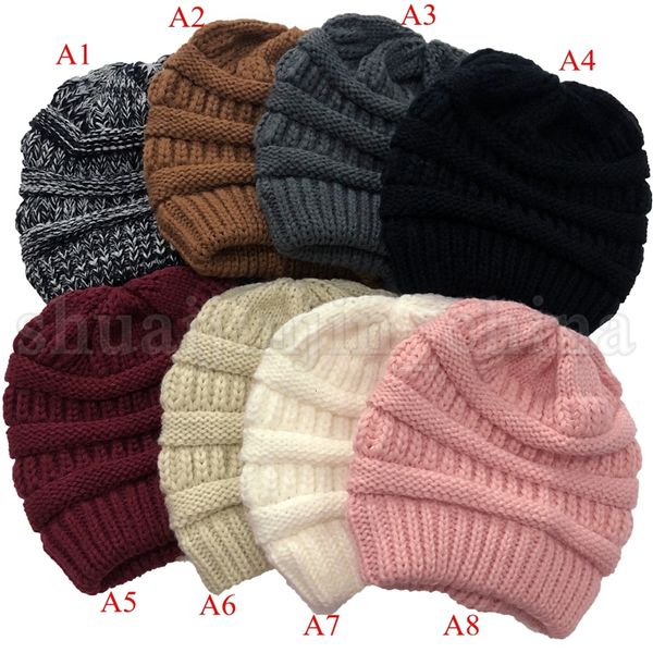 

beanie ponytail lady tail messy soft woman woolen cross criss knitted cap winter warm skull stretchy party hats dda568qi