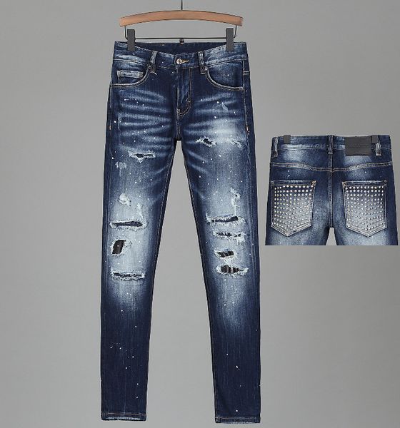 

2020 r mens amirl jeans rock motocycle luxury denim men fashion streetwear biker man popular hip hop pants trousers1, Blue
