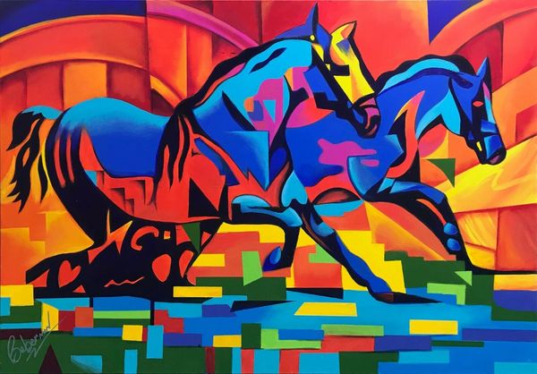 

duo equis home decor handpainted &hd print oil painting on canvas wall art canvas pictures 210117