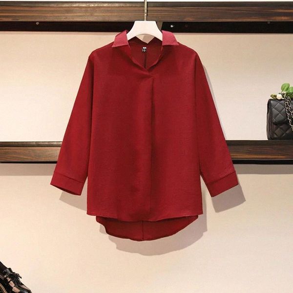 

jxmyy 2020 new product simple plus size women's long-sleeved loose shirt hedging fashion commuting elegant temperament gir #er6e, Black;gray