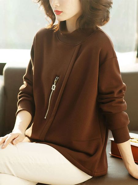 

2sf4bcashmere thickened hoodless sweater women autumn winter 2020 new korean loose style short half high collar top, Black