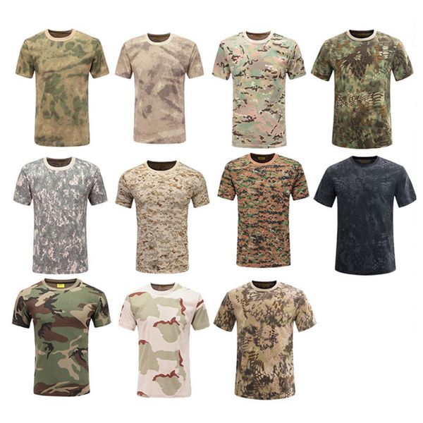 

outdoor woodland hunting shooting shirt battle dress uniform tactical bdu army combat clothing cotton camouflage t-shirt no05-104, Black;green