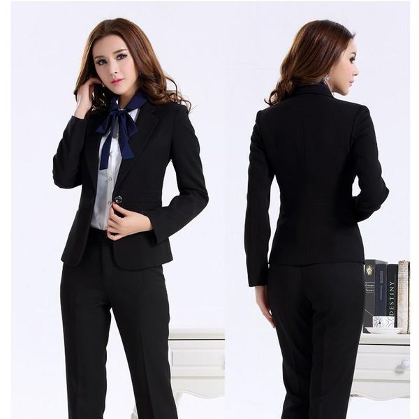 

women's two piece pants custom made women suit dress black ladies business office tuxedos formal work wear (jacket+pants), White