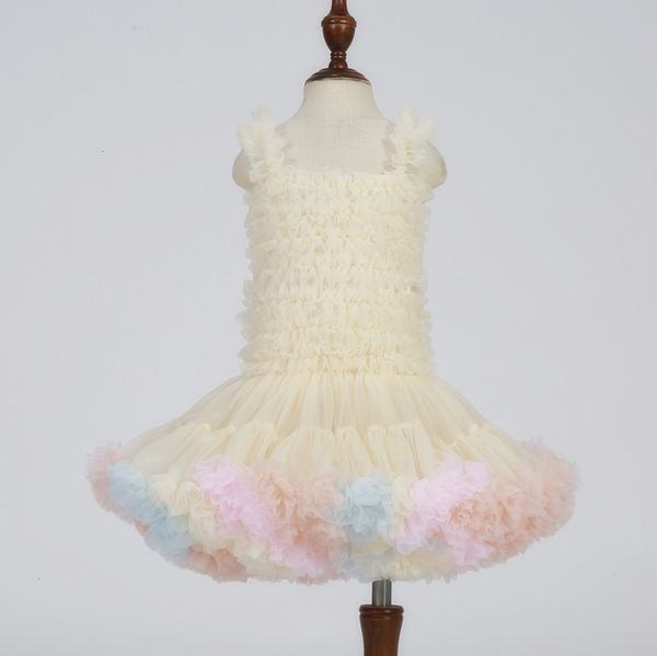

skirt girl's sling princs gift puffy tutu children's drs tfnu, Red;yellow