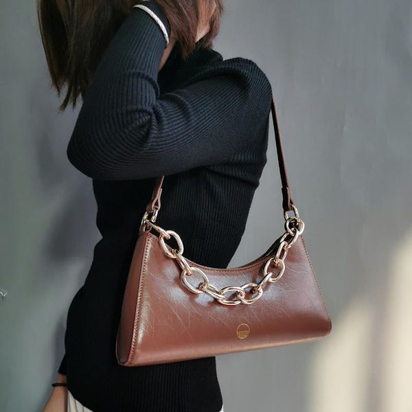 

cross body fashion vintage women baguette bag big quality luxury chain designer high pu leather ladies shoulder handbags 2021 trend bolsos