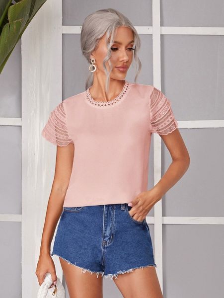 

keyhole back lace detail l1ok#, White