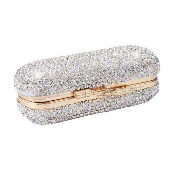 

ladies luxurious lipstick case fashion with mirror clip holder shiny diamonds universal daily party gift organizer portable