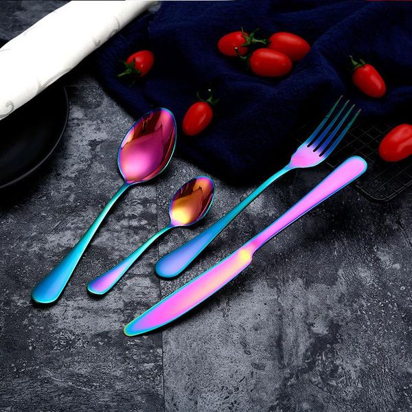 

gold spoon knife set gold cutlery knives sets wedding tableware forks knives spoons silverware travel cutlery set dropshipping h jllweu