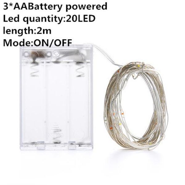 

led string lights ball 10m 5m 2m silver wire garland home christmas wedding party decoration powered by battery fairy light swy bbyuzm