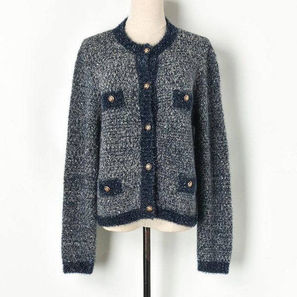 

track luxury wool lantejoulas borla malha coats 2021 lady o-neck autumn outerwear blusas kmtv, White;black
