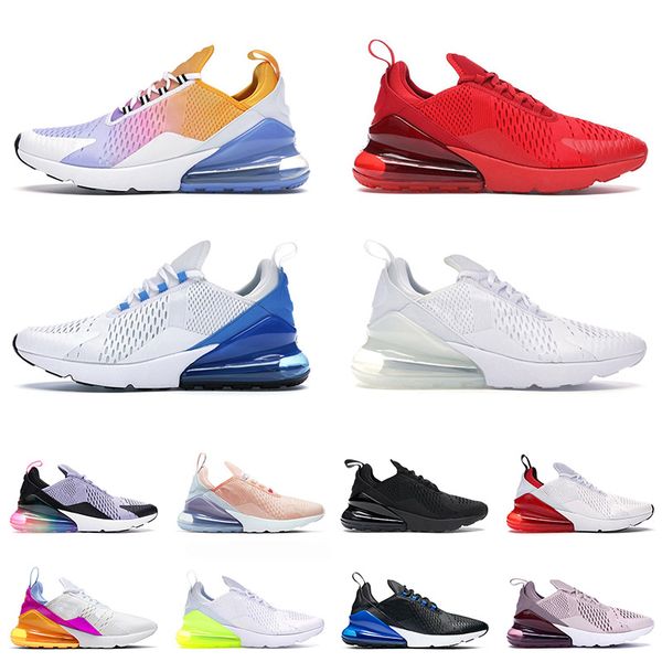 

selling fashion sneakers 270s sport running shoes all white p blue summer gradient for men women 27c trainers runners shoes, White;red