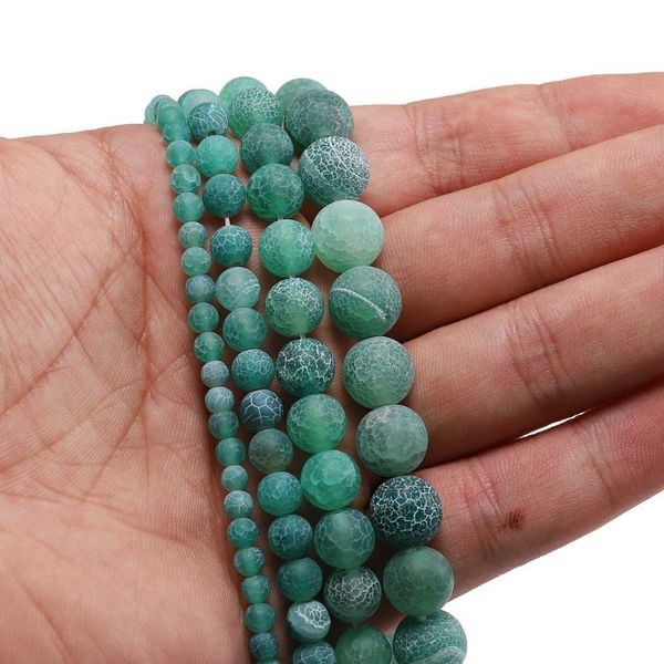 

weathering natural stone frost crab green agates round loose bead for jewelry making diy necklaces bracelets earring wholesale h jllgaq