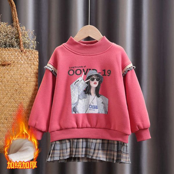 

fake cloth children's plaid girl's david's two piece pullover dpw6, Black