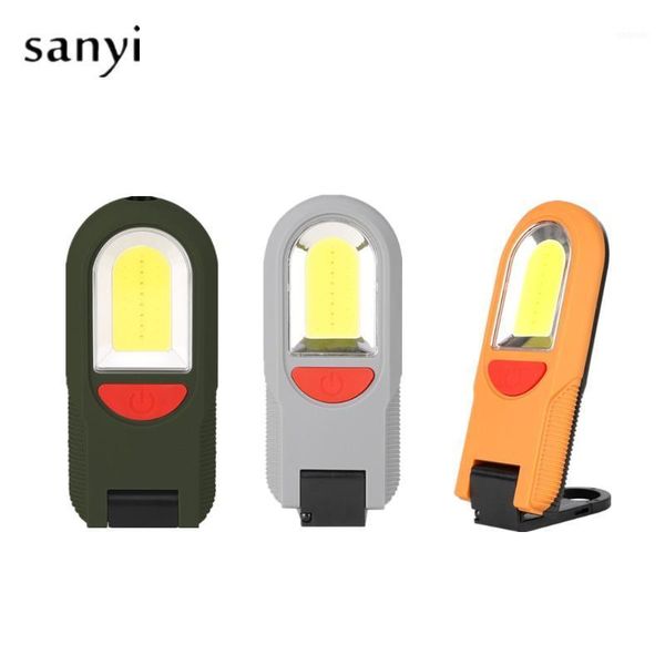 

cob work light magnetic hanging hook camping light portable lantern usb rechargeable/ operated car inspeation1