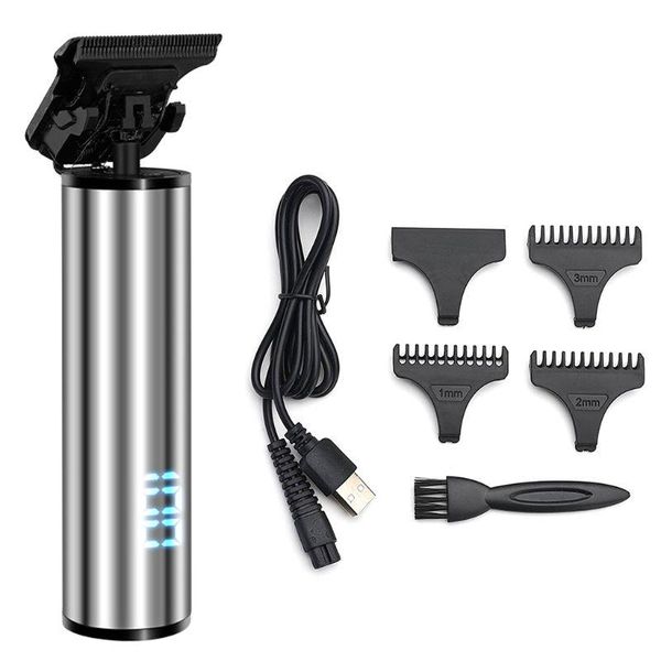 

adults kids professional electric hair clipper portable barber trimmer rechargeable cordless haircut machine led battery