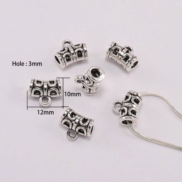 

20pcs/lot clip bail beads pendant clasp necklace connector bail beads for diy jewelry making bracelet accessories wmtkls