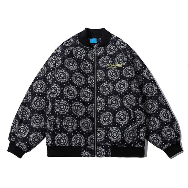 

bandana thick coats men winter baseball jackets paisley streetwear men's warm coats fashion new size m-xl, Black;brown
