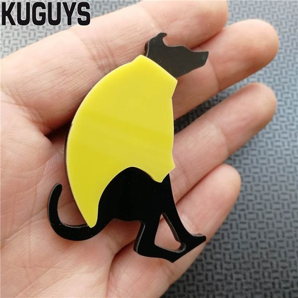 

new acrylic orange dress dog cute brooch for women hippie fashion brooch, Gray