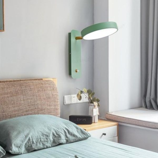 

wall lamp nordic colorful macaron simple modern bedroom aisle children's room led home bedside