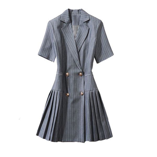 

new style low-sleeve cleavage printing stripe sleeve short tempered thin fitting mini dress 3yet, Black;gray