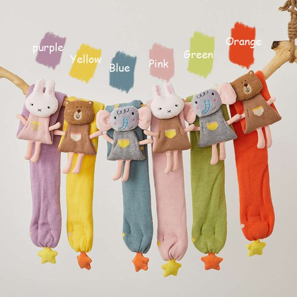 

ins korean version of the same children's scarf winter new cute small animal decoration warm baby bib tide, Red;brown