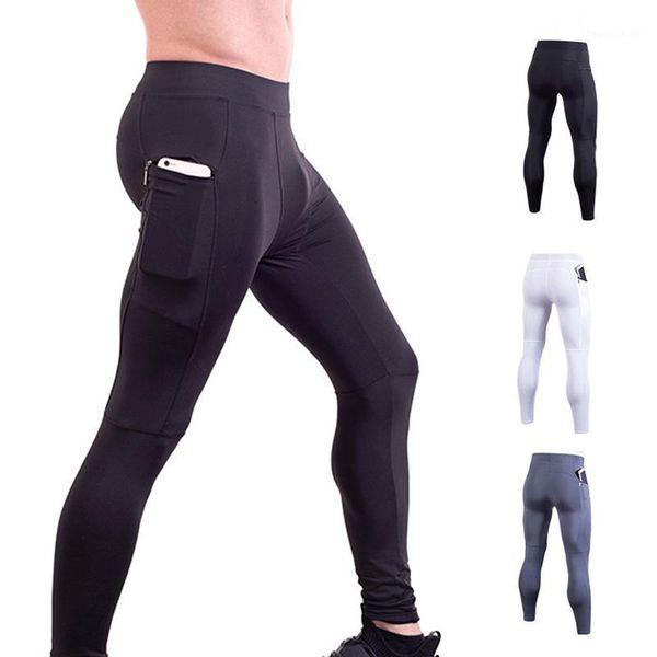 

running pants mens gym compression leggings sport training men tights trousers sportswear dry fitness jogging pants1, Black;blue