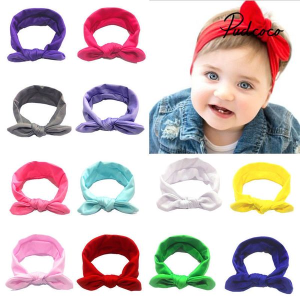 

new baby boys solid bowknot hairband cute soft head elastic headband bebe girl princess cute headband headwear hair accessories, Slivery;white