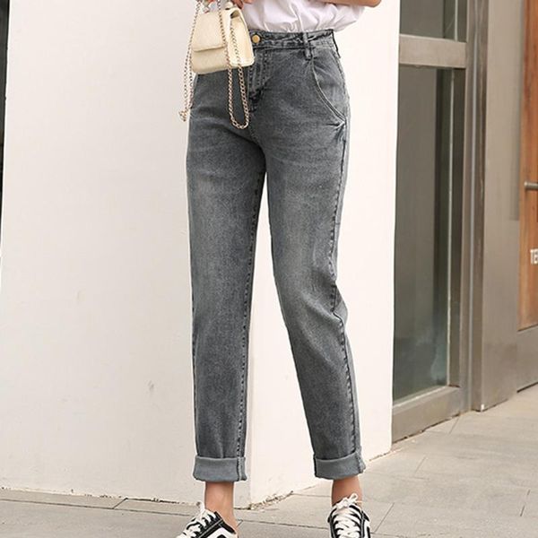 

women's jeans summer thin large size l-8xl long cotton loose high waist trousers harlan carrot quality, Blue