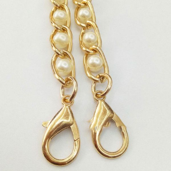 

bag parts & accessories 1pc handle handbag chain cute imitate pearl women shoulder accessory strap fashion, Black