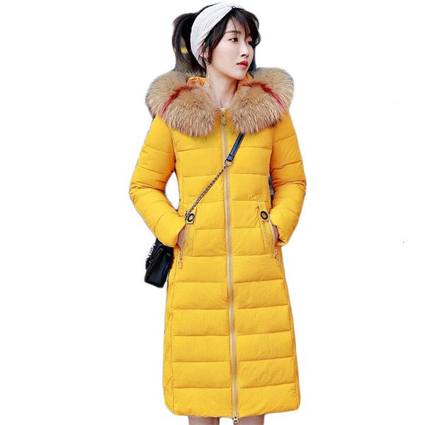 

2021 new yellow female winter coat m-3xl plus size down cotton jacket new autumn thin korean fashion parkas heat, Black