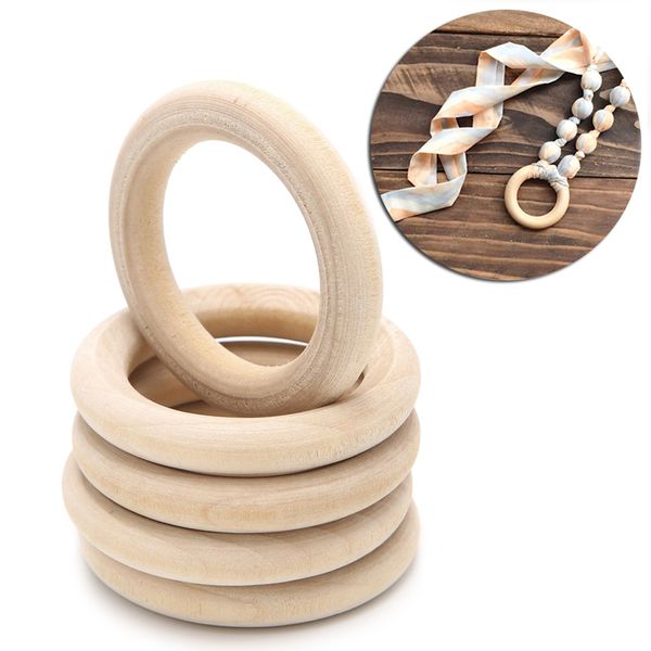

diy wooden beads connectors circles rings beads lead-natural wood q1214