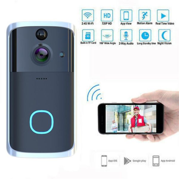 

wireless video doorbell smart wifi doorbell hd ir video visual ring camera intercom door bell home security 3b17