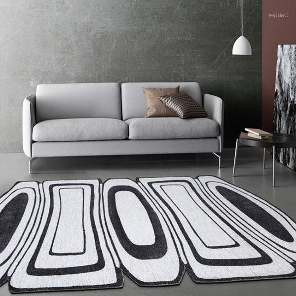 

post modern abstract geometric office rug , big size art living room carpet , home decoration bedside floor mat1