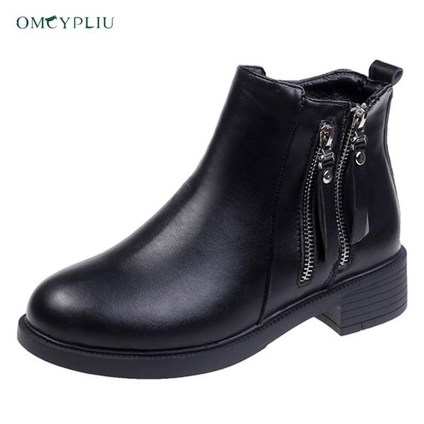 

boots plus velvet women's high heels fashion classic black woman ankle boot ladies shoes size female pointed botines mujer