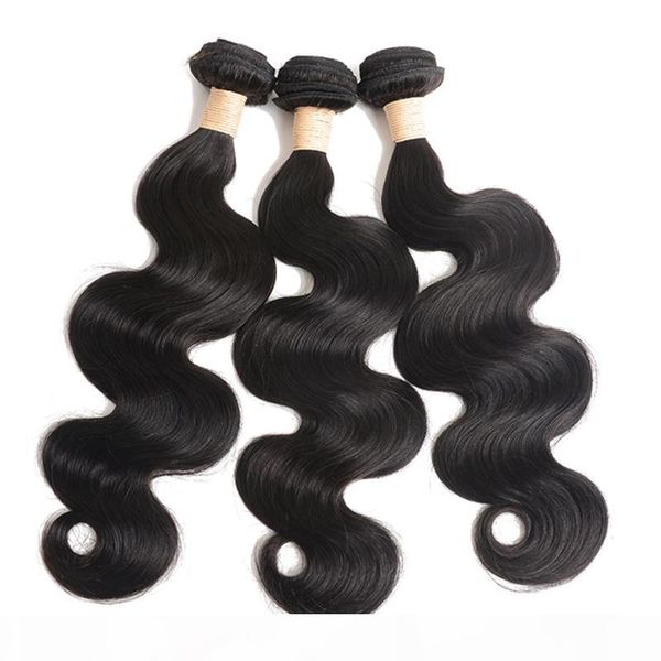 

malaysian human hair body wave 3 bundles with 2x6 lace closure 4 pieces one set virgin hair bundles with 2*6 lace closure, Black;brown