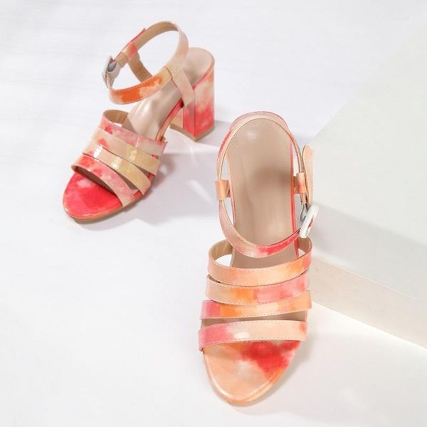 

summer high heels women gladiator sandals mixed colors open toe ladies shoes buckle strap platform party sandals big size1, Black