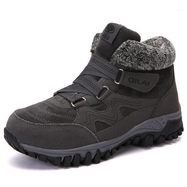 

boots winter women woman lady genuine leather warm flat platform fur waterproof snow sneakers plush fashion casual boots1, Black