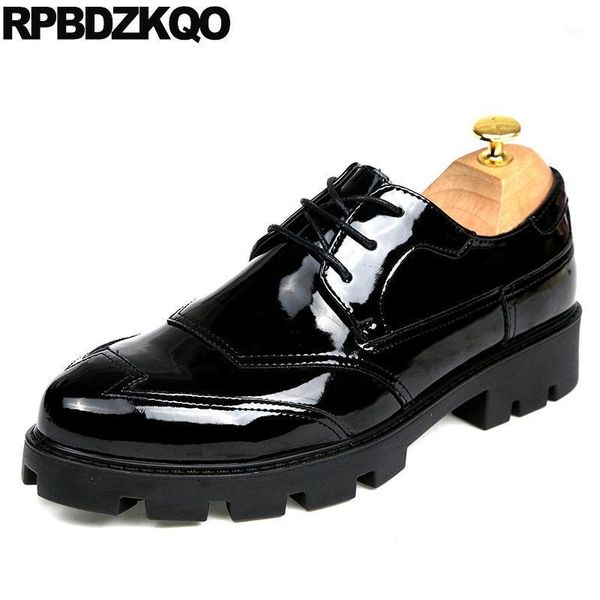 

black wedding comfort lace up winter 2020 patent leather dress designer shoes china waterproof oxfords wingtip korean brogue men1